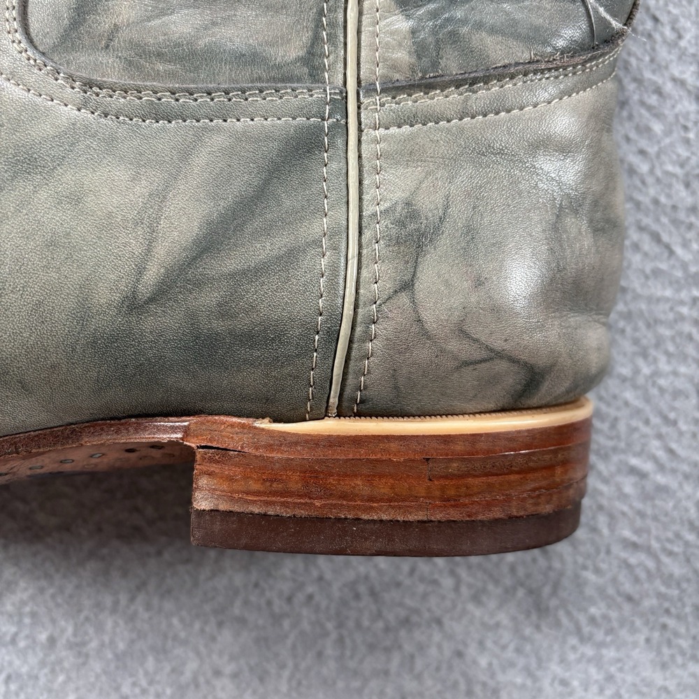 Aguila Real Western Cowboy Boots Mens Size 10 Gray Distressed Leather Square Toe - Picture 7 of 16